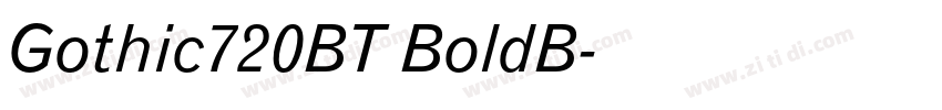 Gothic720BT BoldB字体转换